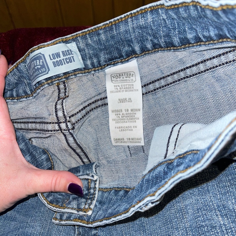 Low Rise Boot-Cut Levi Strauss & Co Misses Size 18 Medium Blue Jeans